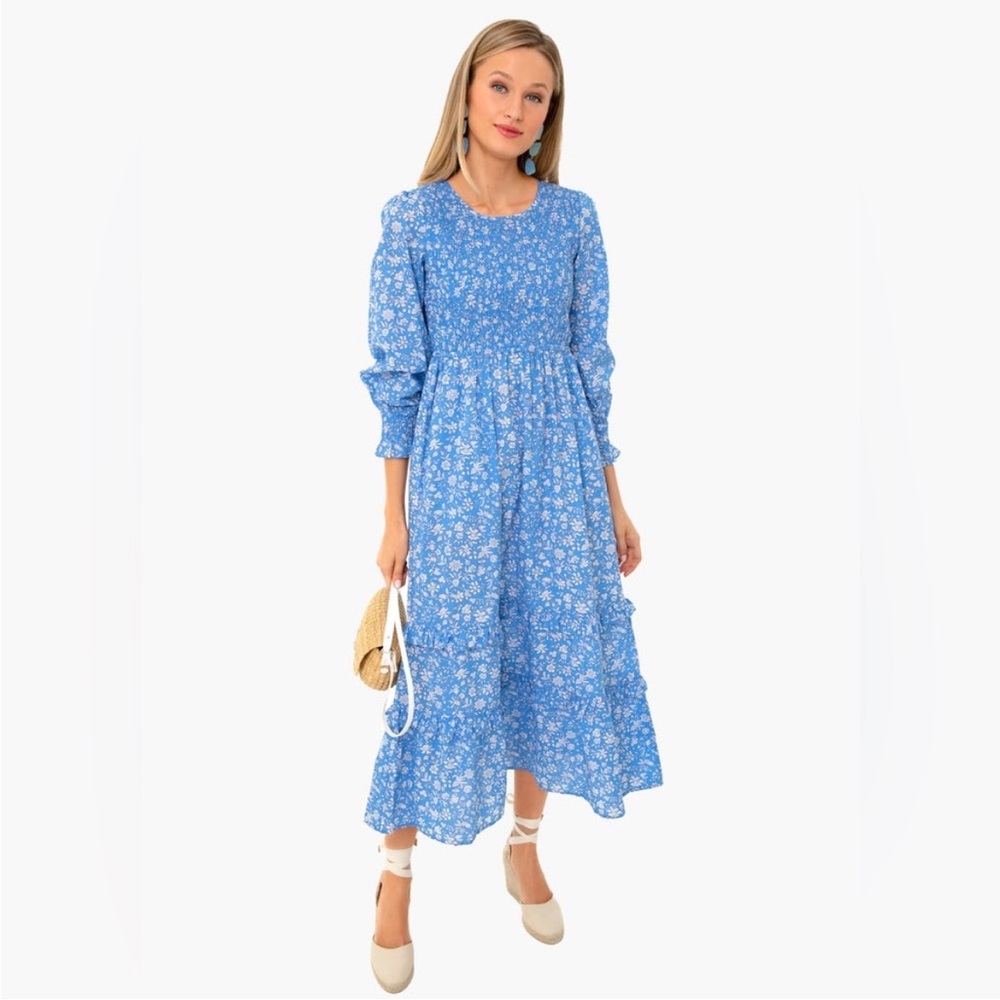 Tuckernuck Pink City‎ Prints Cornflower Lolita Isabel Dress Size XS Extra Small